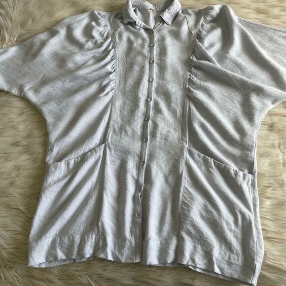 Free People Womens Fade Away Shirt Dress in Purple Ice - Picture 11 of 12